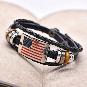 Patriotic Unisex Wristwear - Durable American Flag-Inspired Bracelet - Perfect